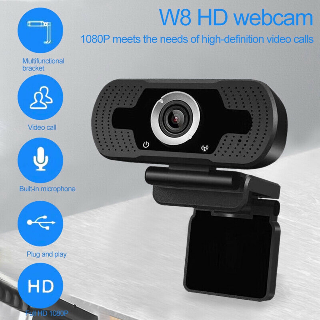 Webcam Full Hd 1080P 4K Usb Web Camera Pc Có Micro Tích Hợp Cho Máy Tính, Lap top-W10