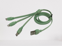 Cáp sạc nhanh điện thoại 3 in 1 đa năng mẫu mới dây dẹp siêu bền Lightning - Micro - Type C-DS9