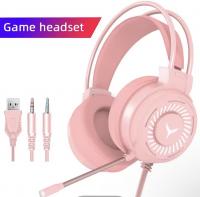 Tai nghe chuyên game G60 màu hồng chất lượng cao Cổng kết nối USB +3.5