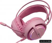 Tai nghe chụp tai có micro chuyên game PANTSAN PSH-100 màu hồng cực xinh jack 3.5+usb