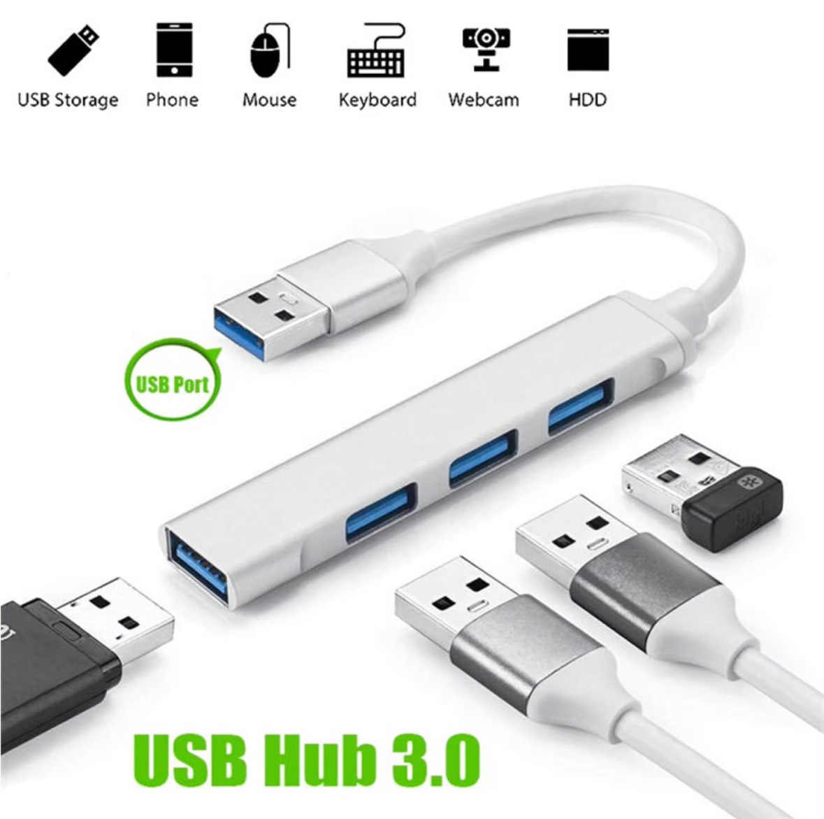 Hub chuyển đổi 4 cổng USB 3.0 tốc độ cao Cho Laptop Máy Tính-A809